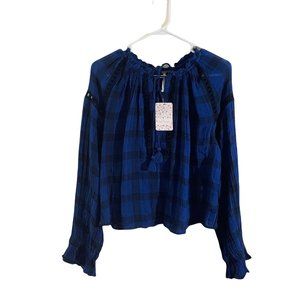 Free People Honey Grove Plaid Top